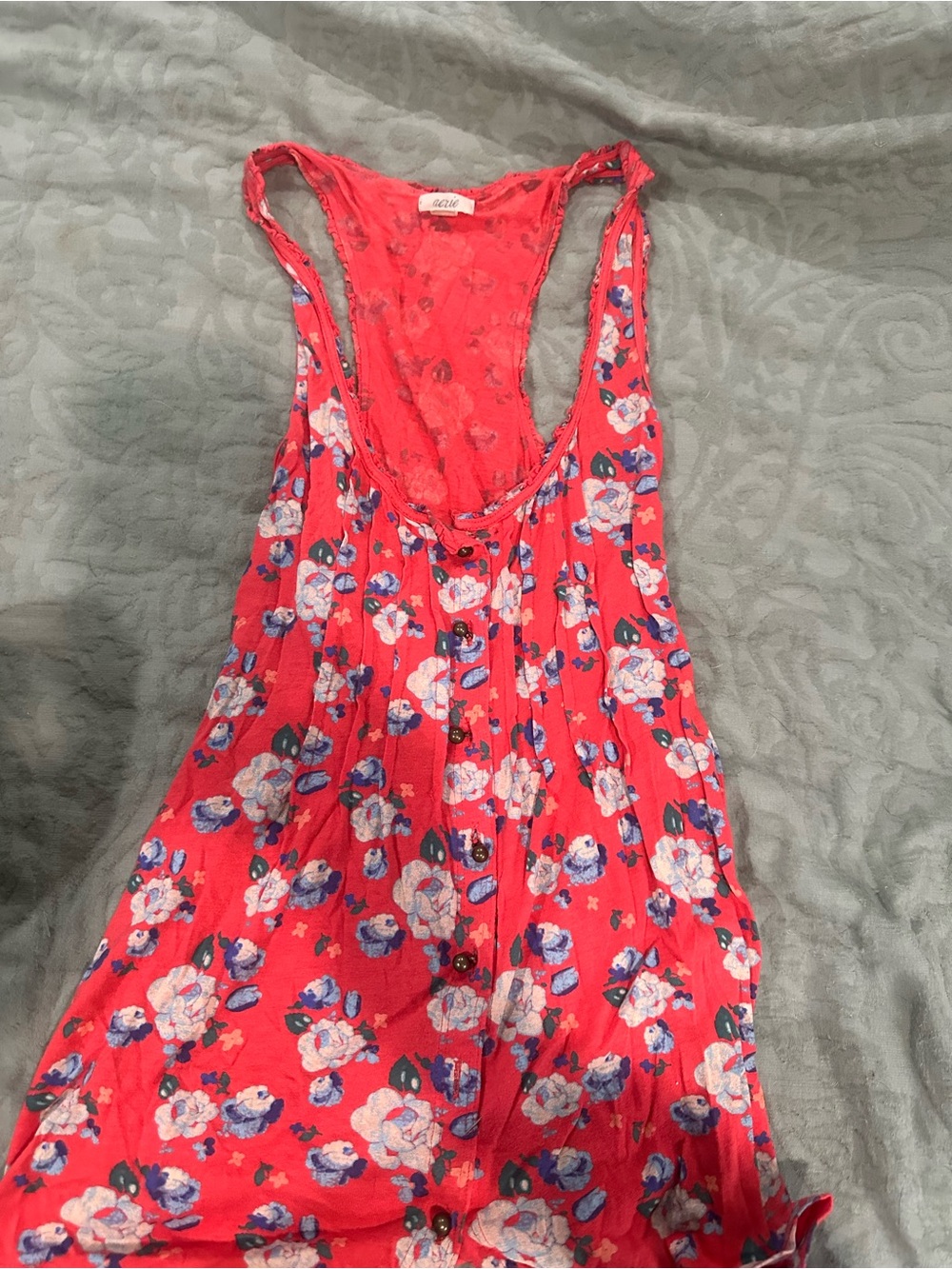 aerie Red Tie-Dye Racerback Tank